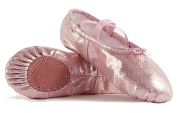 Baletki Balerinki do Tańca Balet r.32 Różowe Złoto