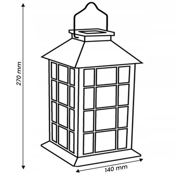 2x Lampka Ogrodowa SOLARNA LED LAMPION LATARENKA 27cm PATYNA ZNICZ SOLARNY
