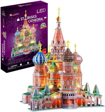 Puzzle 3D LED Katedra Świętego Bazyla 224.el