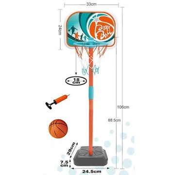 БАСКЕТБОЛЬНЫЙ НАБОР ДЛЯ ДЕТЕЙ БАСКЕТБОЛЬНЫЙ МЯЧ ИГРА В БАСКЕТБОЛ