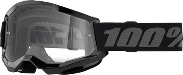 Gogle 100% Strata 2 Black clear