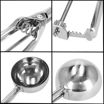 GAŁKOWNICA ŁYŻKA DO LODÓW DUŻA ZIEMNIAKÓW RYŻU 23,5cm STALOWA SOLIDNA STAL