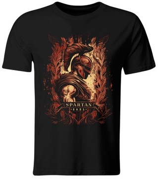 KOSZULKA Z NADRUKIEM SPARTAN SOUL, CZARNA, R. XXL