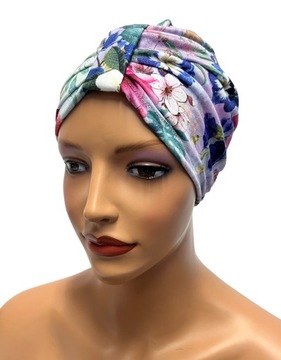 Turban czapka Emma bm-213 gotowa chusta nagłowę