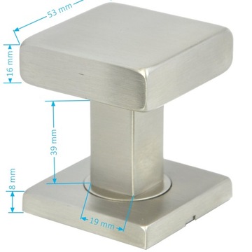 ФИКСИРОВАННАЯ ДВЕРНАЯ РУЧКА, КВАДРАТНАЯ НЕРЖАВЕЮЩАЯ СТАЛЬ