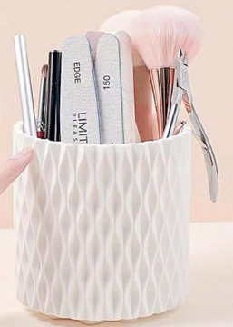 ВРАЩАЮЩИЙСЯ СТОЛ-ОРГАНИЗАТОР ДЛЯ РУЧОК, ИНСТРУМЕНТОВ, ОТДЕЛЕНИЙ, БЕЛЫЙ