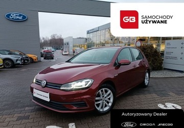 Volkswagen Golf VII Hatchback 3d Facelifting 1.5 TSI BMT 130KM 2019 Volkswagen Golf 1.5 TSI 130KM Trendline SalonPL Serwisowany Iwl. Vat-Marza