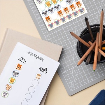 МОТИВАЦИОННЫЕ НАКЛЕЙКИ ДЛЯ ДЕТЕЙ, животные, 60 шт.