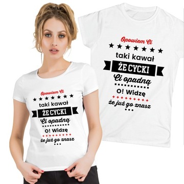 DAMSKA ŚMIESZNA KOSZULKA Z NADRUKIEM - MAŁA MI | XXL