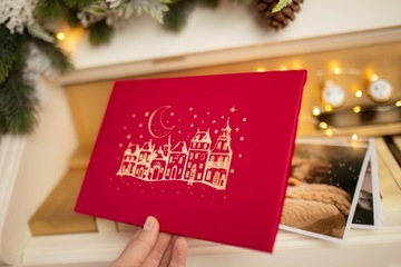 Фотокейс Новогодние принты 15х23 картон Конверт Папка Коробка