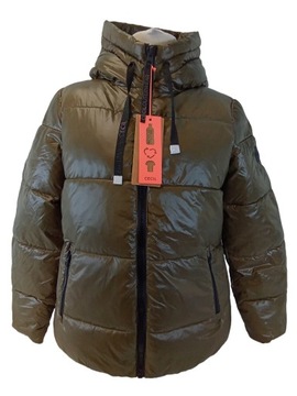 Kurtka khaki/brąz z połyskiem oversize Cecil roz.M