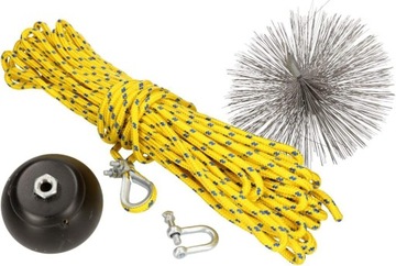 ZESTAW KOMINIARSKI 16 M CZYSZCZENIA KOMINÓW 150 MM