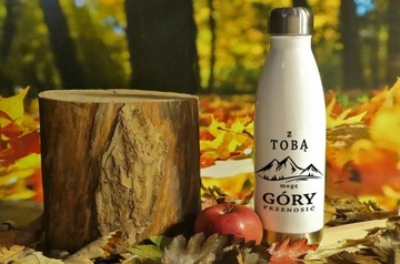 butelka termiczna - wzory podróż, góry