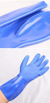 Пластиковые утолщенные резиновые рабочие перчатки водонепроницаемые