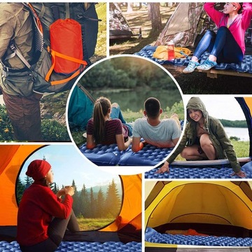 САМОНАДУВАЮЩИЙСЯ ТУРИСТИЧЕСКИЙ МАТРАС, ВСТРОЕННЫЙ НАСОС, КОВРИК С ПОДУШКОЙ