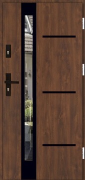 DRZWI ZEWNETRZNE INOX4 ZD3 BLACK 72MM UD=1,1