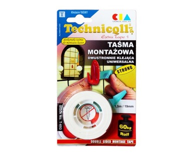TAŚMA MONTAŻOWA DWUSTRONNA TECHNICQLL T-693 1,5m