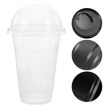 50 Sets Beverage Coffee Cup Cups Disposable Fruit Storage Racks Pp Ice Glas