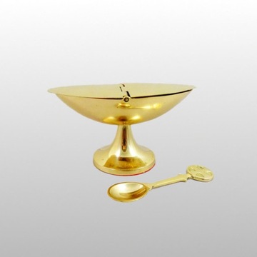 Литургическая лодка, высота 7 см, ширина 13 см, латунь