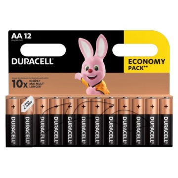 12x BATERIE ALKALICZNE DURACELL AA LR6 Blister