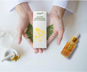 STDEI Капли для пупка с пчелиным ядом для детоксикации кишечника, пчелиный яд для живота