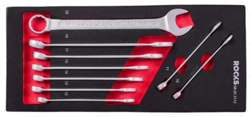 ZESTAW KLUCZY PŁASKO-OCZKOWYCH 10-22 MM, 9 CZ ROOKS OK-01.3112