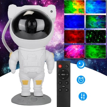 ASTRONAUTA GALAXY PROJEKTOR GWIEŹDZISTE NIEBO LAMPKA NOCNA, GWIEZDNA LAMPA