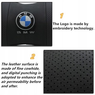 Кожаная подушка под шею для автомобиля BMW.