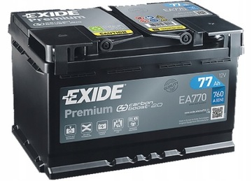 AKUMULATOR EXIDE PREMIUM 77AH 760A 77 AH EA770