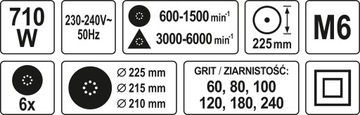 YATO Шлифовальная машина для гипса - жираф 710Вт