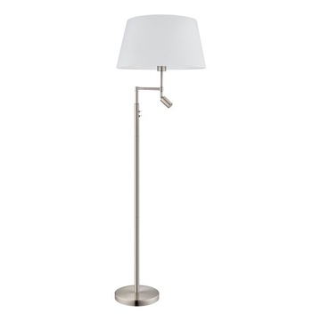 Lampa podłogowa stojąca z abażurem i lampką do czytania Eglo Santander