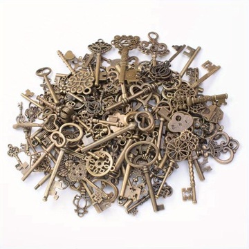 50g/20g Vintage zestaw kluczy szkieletowych wisiorek, mieszany wisiorek