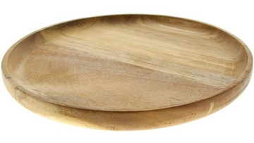 ДЕРЕВЯННАЯ ТАРЕЛКА С ПОДДОНОМ АКАЦИЯ