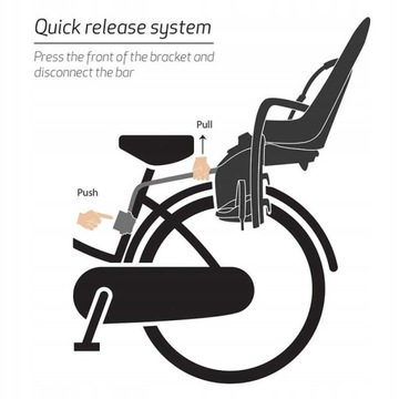 Велосипедное сиденье Hamax Siesta с задней рамой, серо-оранжевое