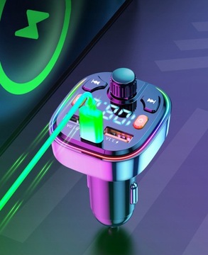 FM-передатчик Зарядное устройство Bluetooth QC PD 20 Вт USB x2