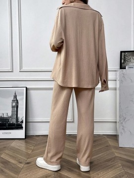 SHEIN КОМПЛЕКТ ДЛЯ МАТЕРИАЛОВ: РУБАШКА + ТОП + БРЮКИ БЕЖЕВЫЙ S 803