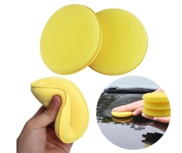 EM Automotive 2x Gąbka do woskowania aplikator pad