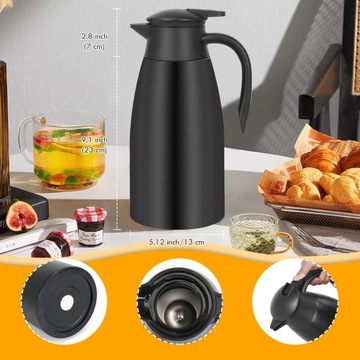 ТЕРМОКУВШИН, НЕРЖАВЕЮЩАЯ СТАЛЬ, КУВШИН ДЛЯ КОФЕ, С ВАКУУМНОЙ ИЗОЛЯЦИЕЙ