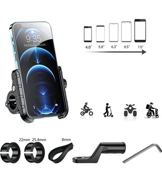 ДЕРЖАТЕЛЬ ДЛЯ ТЕЛЕФОНА НА МОТОЦИКЛЕ QI ЗАРЯДНОЕ УСТРОЙСТВО 12/24 В