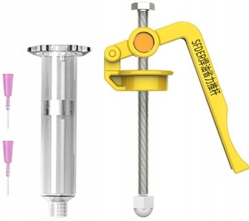 Effortless solder paste gun booster maintenance solder paste push rod