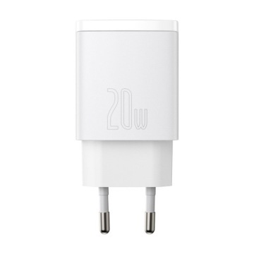 БЫСТРОЕ СЕТЕВОЕ ЗАРЯДНОЕ УСТРОЙСТВО BASEUS USB/USB ТИП C 20 ВТ 3 А КОМПАКТНОЕ