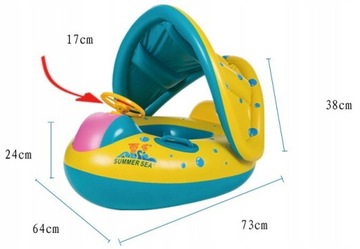 КОЛЕСО ДЛЯ ПЛАВАНИЯ ДЕТСКОЕ, МЛАДЕНЦЕВ, С ВЕРХНЕЙ И ПОВОРОТНЫМ РУЧКОМ, НАДУВНОЕ, 40 КГ