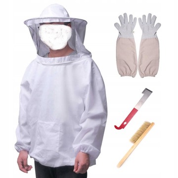 BLUZA PSZCZELARSKA Z KAPELUSZEM RĘKAWICZKI SKROBAK