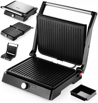 GRILL ELEKTRYCZNY PANINI OPIEKACZ SANDWICH MAKER TOSTER KERCH PUR 2200W