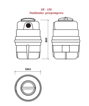 Przepompownia ścieków 150 l Studnia SP 150