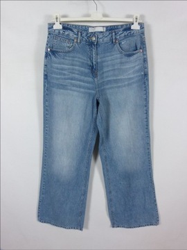 NEXT Wide Leg Mid Rise spodnie dżins 12 / 40 Long
