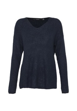 VERO MODA GRANATOWY DAMSKI SWETER V-NECK S