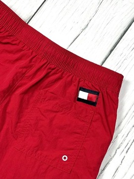 TOMMY HILFIGER Spodenki Szorty Kąpielowe Plażowe Męskie Slim Fit Logo r. S