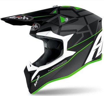 KASK CROSS ENDURO AIROH WRAAP MOOD GREEN MATT ZIELONY MAT Rozmiar M