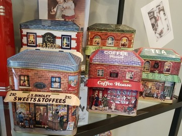 МЕТАЛЛИЧЕСКАЯ БАНКА ДЛЯ КОФЕ 15см Ретро День матери